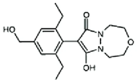 Fig. 1. molecular structure of pinoxaden (M4)