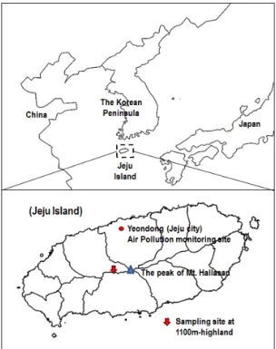 Fig. 1. The sampling site of PM 2.5  in this study.