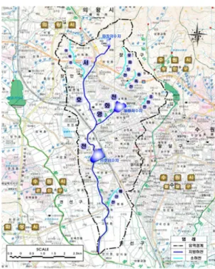 Fig. 1. Map of Seoho stream watershed.
