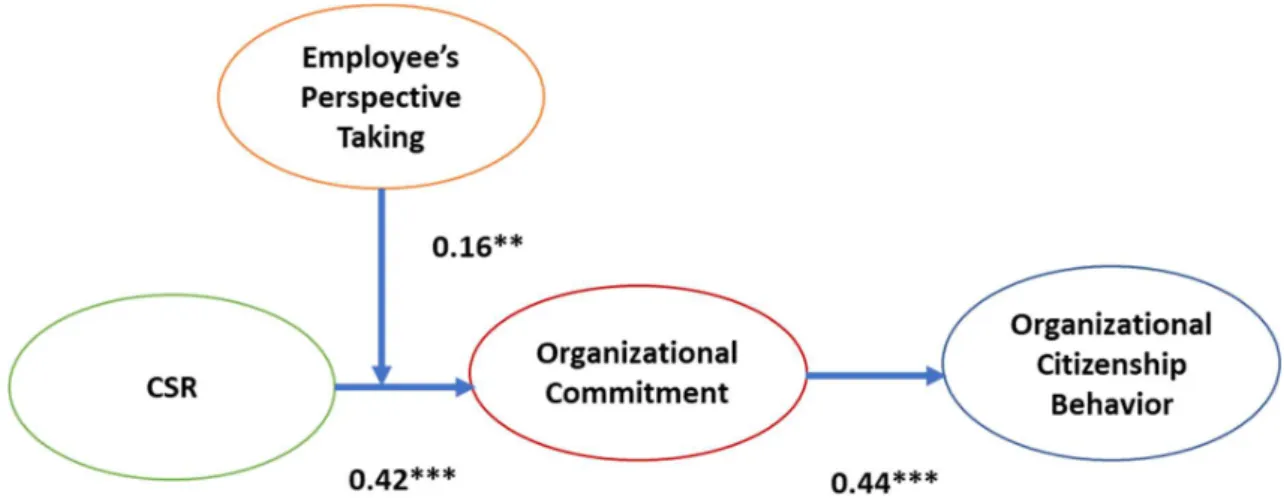Figure 2. Final model (based on the findings) Notes: ** p < 0.01, *** p < 0.001