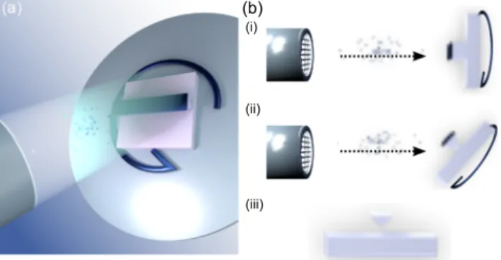 Fig. 1 depicts the fabrication procedure to create freestanding optical and mechanical nanostruc- nanostruc-tures via reactive ion beam angled etching, from now referred to as (RIBAE)