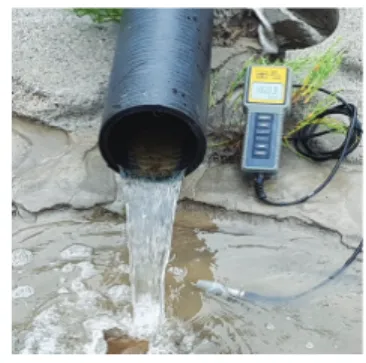 Fig. 8 Measurement of Q and salinity of water