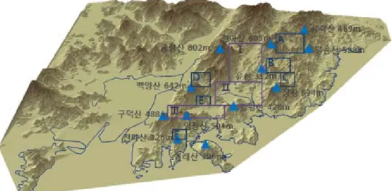 Fig. 2. The topographical map in Busan.