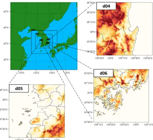 Fig. 1. Location of meteorological observation sites  for three different coastal area.