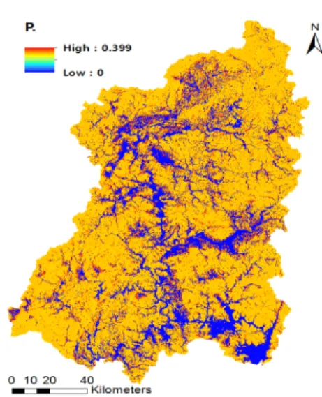 Fig. 18 LS map generated by ArcSATEEC using DEM