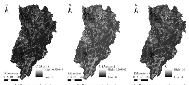 Fig. 7 K (Mg･hr/MJ･cm) map to estimate yearly and monthly soil 