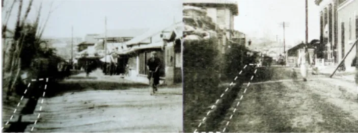 그림 11. 1937년 강경 하수도 분포도(국가기록원, 강경하수 국고 보조공사 준공인가의 건(1937) 도면을 바탕으로 재작성)또는 8촌관경의 철관으로 연결하여 송수하였다