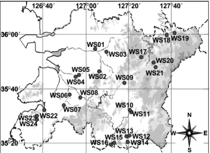 Fig. 1. Locations map of the sampling sites