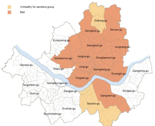 Fig. 9. CO 2  index by measurement area (district unit)