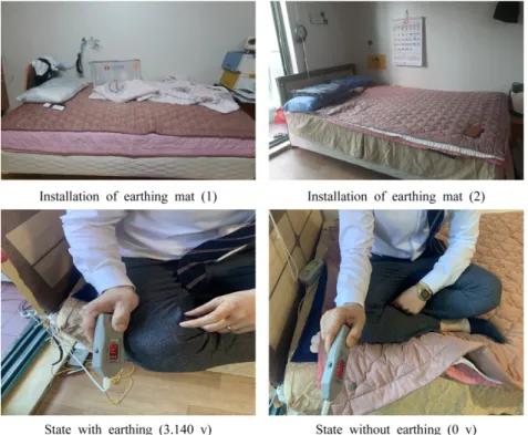 Fig. 1. Installation and state of earthing mat.