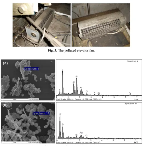 Fig. 3. The polluted elevator fan.