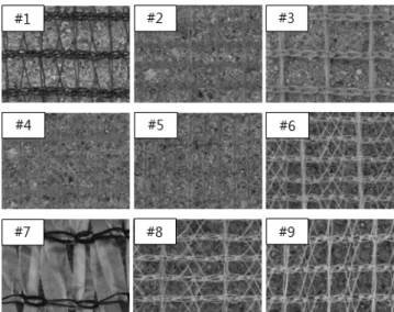 Fig.  1  Screens  without  any  tension  placed  on  the  ground,  which  were  used  in  a  wind  tunnel  test