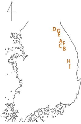 Fig. 1. Map of investigation sites. A, Mt. Yagksu; B, Mt. 