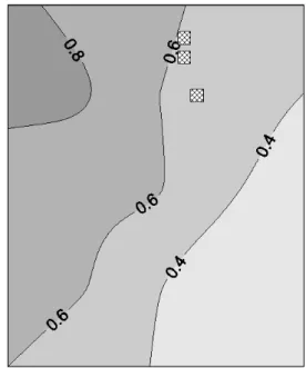 Fig. 3. The distribution of the simulated DIN in  second level (ug-at/L).