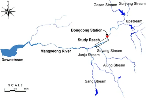 Fig. 1. Study Site Map for Mangyeong River.