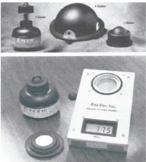 Fig. 1. E-PERM, Electret voltage detector and installation 