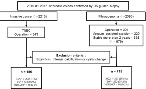 Figure 1.  Flowchart for lesion selection.  1 IU22, Philips Medical Systems, Bothell, WA