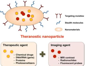 Figure  1.  Schematic illustration of theranostic nanoparticles (e.g., micelles, 