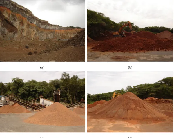 Fig. 1.  Volcaniclastic for concrete-making materials.