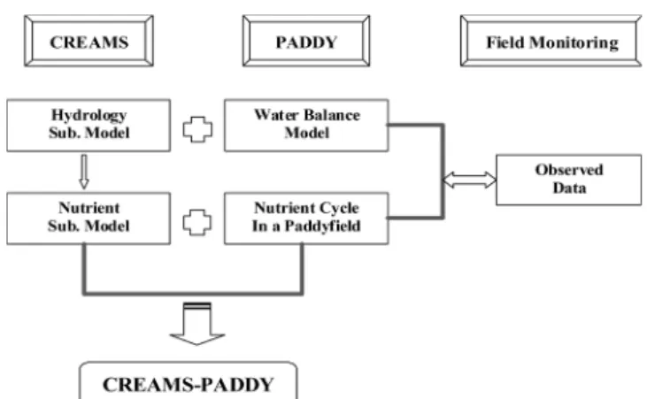 Fig.  2  Overview  of  CREAMS-PADDY  (Chin  et  al.,  1996)