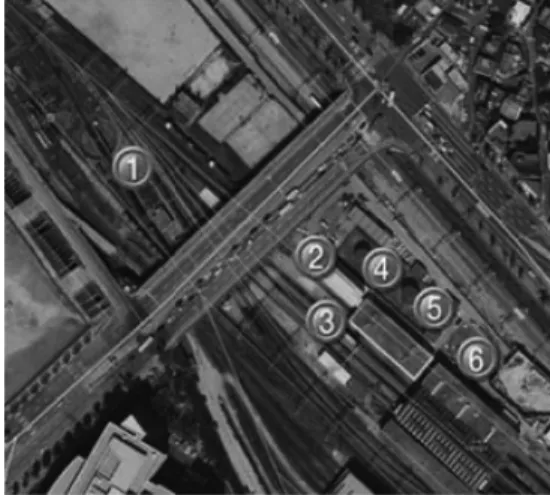 Fig. 1. Condition of the facilities around the target area.