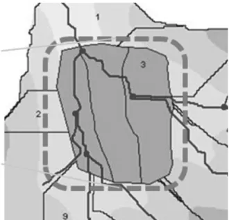 Fig.  1  Watershed  delineation  for  agricultural  field  in  detail  using  the  current  watershed  delineation  module  in  the  SWAT  model