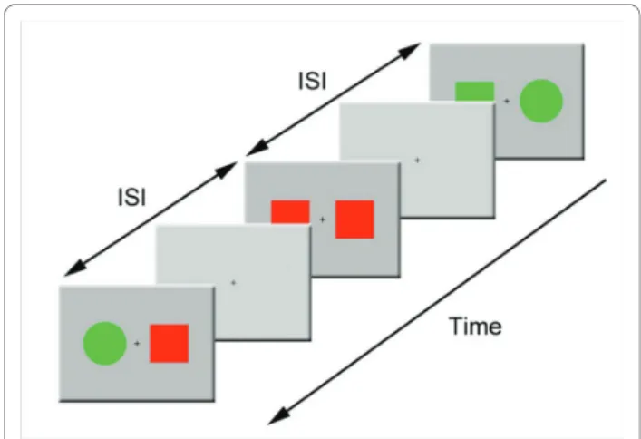 Figure 3 A task flow diagram of sample stimuli and the ISIs. Two 