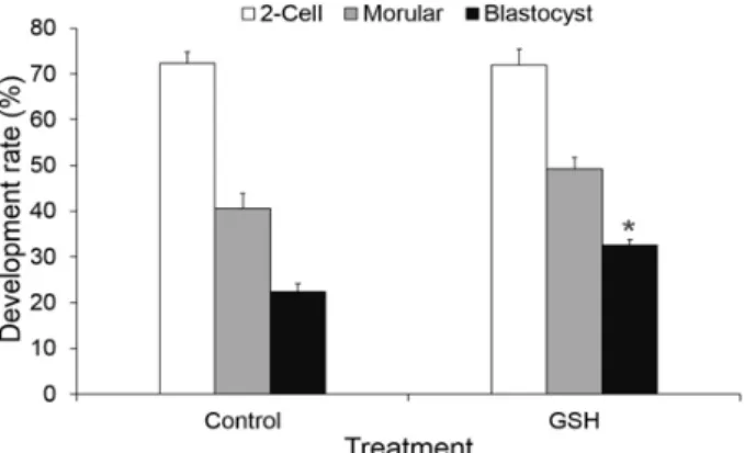 Fig  1.  In  vitro  development  of  SCNT  embryos.  Experiments  were  repeated  10  times  in  each  treatment  group
