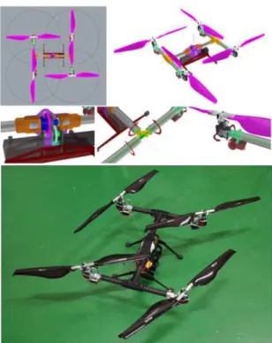 Fig.  6  Cross-rotating  Quadcopter  Ground  Tests 교차회전  기술검증용  지상시험결과  분석 3.3  프로펠러  교차회전  지상시험결과를  비교검증하기  위    하여  우선  중국  DJI 사  Matrice  100 의  프로펠러를  기 존  13  in