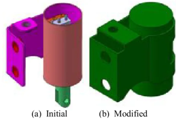 Fig.  7 Difference  between  Initial  and  Modified  Bracket