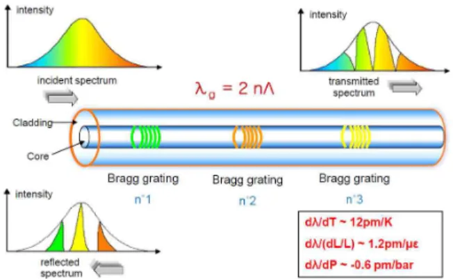 Fig.  1  Measurement  principle  of  FBG  sensor