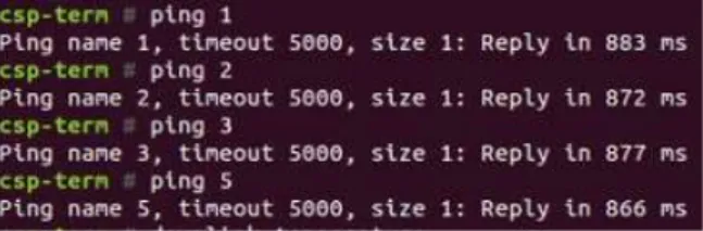 Fig.  5  Example  of  ETE  Ping  Test  Result  on  Ubuntu