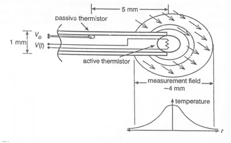그림 1. Thermal diffusion probe의 작동원리를 나타낸 모식도. 