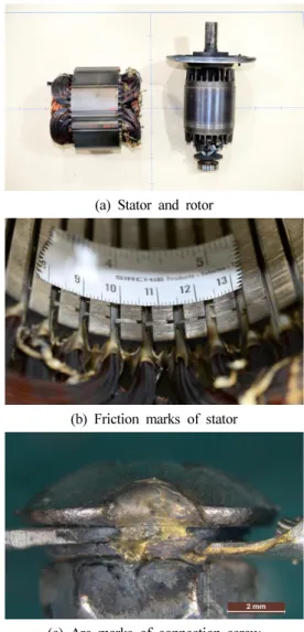 Figure 15. Temperature change of stator winding under applied  side flame.
