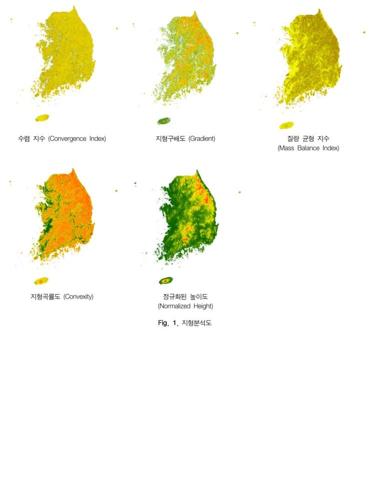 Fig.  1.  지형분석도
