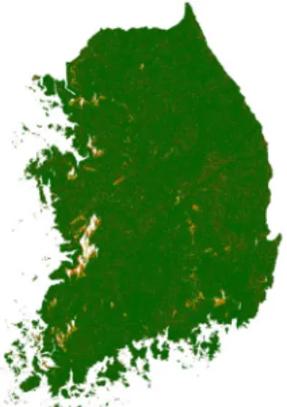 Fig.  2.  수문분석도 4.  결론  및  토의 본  연구에서  생성  및  제공되는  지형/수문  분석데이터는  대학,  엔지니어링,  건설업체  등에서,  연구/교육용,  실무용등으로  사용될  수  있다
