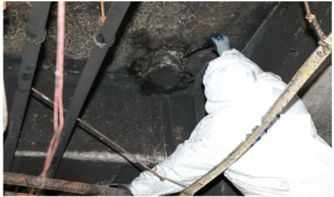 Figure 17. False ceiling of 1 st  floor parking lot that consisted of sheet molding compound.