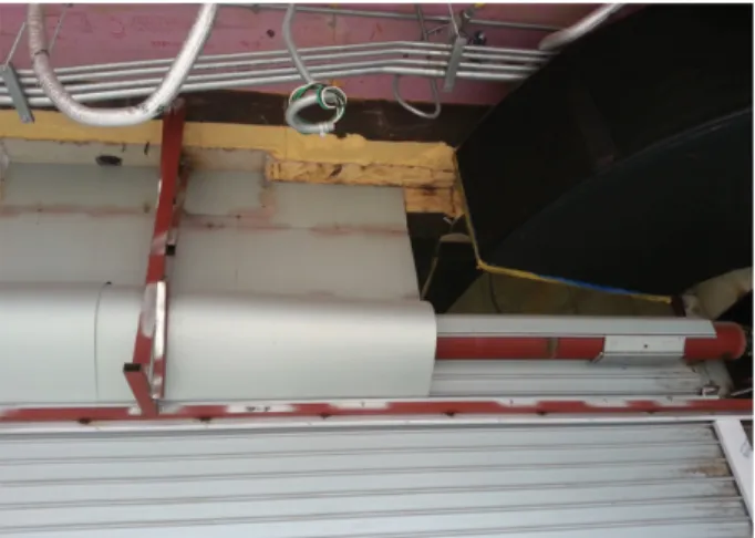 Figure 5. Problem between the integral shutter and stair rail- rail-ings.