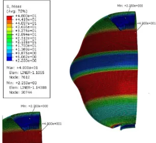 Fig. 7. PA6 Liner deformed shape (scale factor: 3)