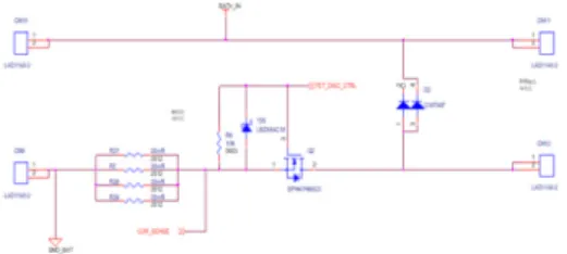 Fig.  16.  Battery  Charging/Discharging  circuit  마지막으로 Fig. 16의 회로는 배터리 충/방전 메인회 로로써  방전  시  Turn-on되는  스위칭  소자인  FET가  OFF STATE 상에서 누설전류가    임을 확인하였 다