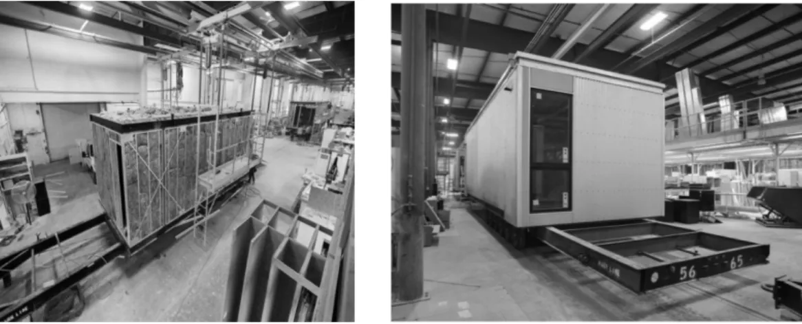 Figure 7. Installation of temporary post disaster modular housing prototype (Pictures from James Garrisons Architecture).