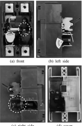 Figure 7. Photograph when supplying 600 A to the MCCB with damaged trip bar using PCITS.