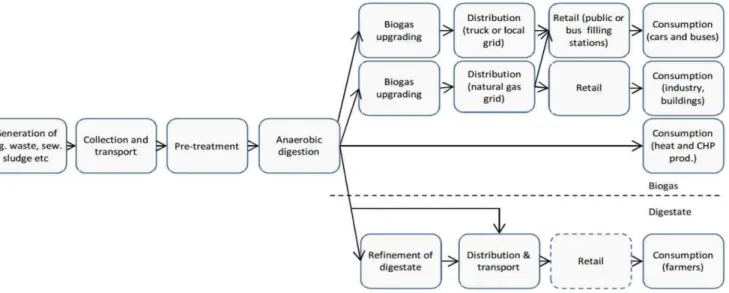 Fig. 1. The biogas value chain [25].