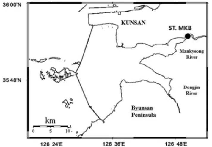 Fig. 1. Map  showing  the  location  of  Station  Mankyeong