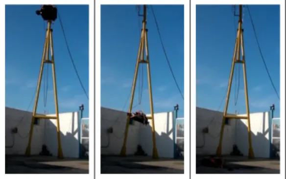 Fig. 9 The experimental apparatus for fire test Fig. 7 The experimental apparatus for drop test