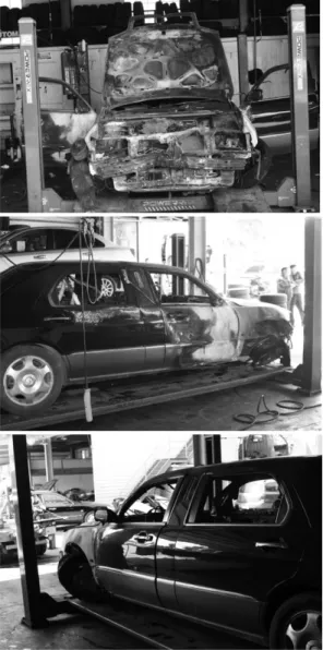 Figure 1. View of a car that a fire broke out.