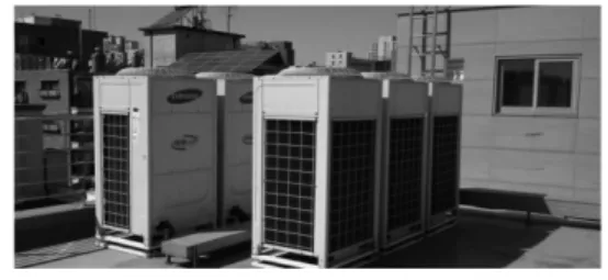 Figure 5. Fire of air conditioner outdoor units in the vicinity of the building exterior wall.