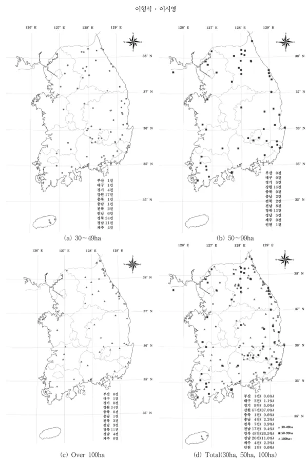 Figure 4. Location of forest fires occurrence by regions.