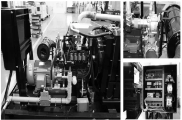Fig. 1 Gas engine generator신에너지로 분류하고 있다.다양한 신재생 에너지 중에서 바이오가스(biogas)는 음식물 쓰레기 및 축산 분뇨,  하수슬러지 등의 유기성  폐기물을  혐기성  소화(anaerobic digestion)와 같은 생물학적 방법으로 처리하여 얻을 수 있다1)