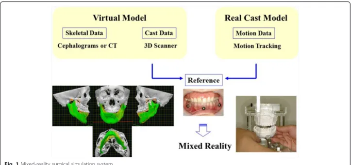 Fig. 1 Mixed-reality surgical simulation system
